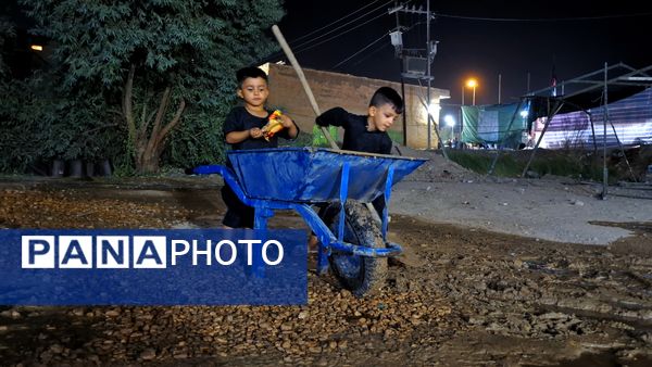 جلوه‌هایی از حضور کودکان در مسیر مشایه نجف تا کربلا
