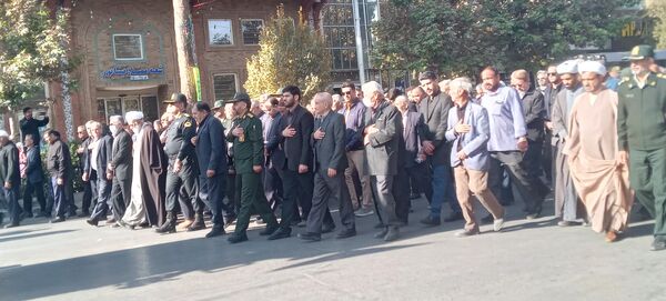تشییع پیکر جانباز شهید علی فتح آبادی در نیشابور 