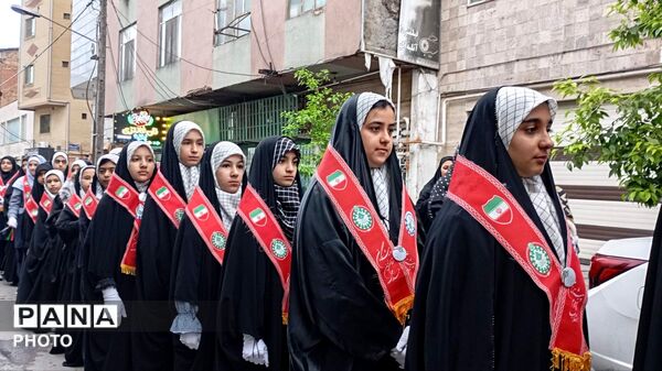 رژه اقتدار دختران معصومی در گرگان