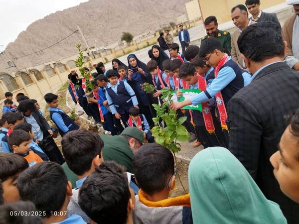 مراسم نمادین کاشت نهال در حاجی‌آباد 