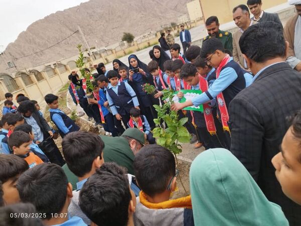 مراسم نمادین کاشت نهال در حاجی‌آباد 