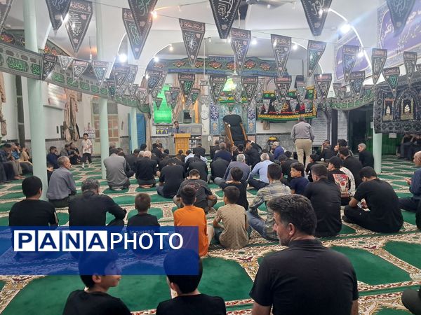 عزاداری شب‌های محرم در مسجد صاحب الزمان آشخانه 