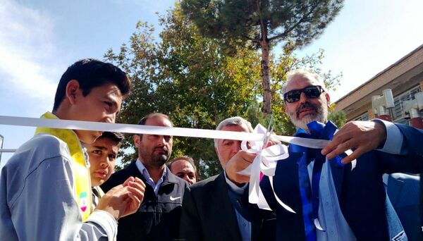آئین افتتاح چمن مصنوعی سمپاد آموزشگاه شهید بهشتی نیشابور