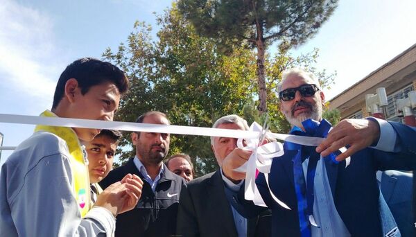 آئین افتتاح چمن مصنوعی سمپاد آموزشگاه شهید بهشتی نیشابور