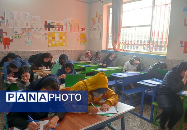 برگزاری امتحان نوبت اول در دبیرستان دخترانه میثاق