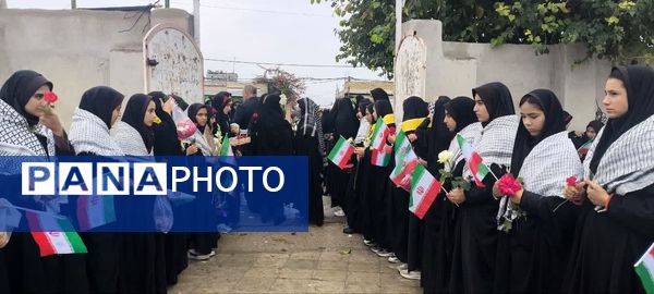 تشییع شهید گمنام در روستای ملا انبار کوهمره نودان 