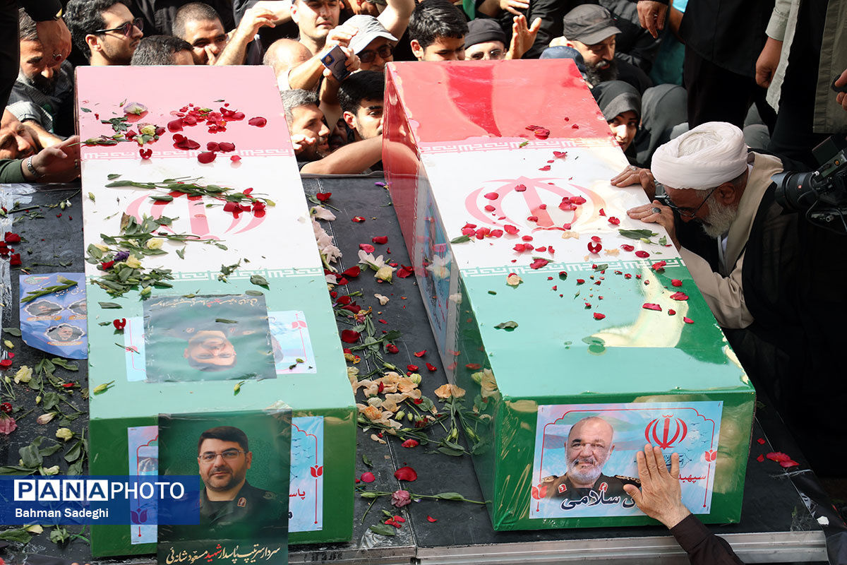 حضور مدیران آموزش و پرورش تهران در مراسم وداع با پیکر شهدای حمله تروریستی رژیم‌صهیو‌نیستی