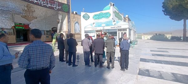 بدرقه دانش‌آموزان اعزامی به پیاده‌روی اربعین 
