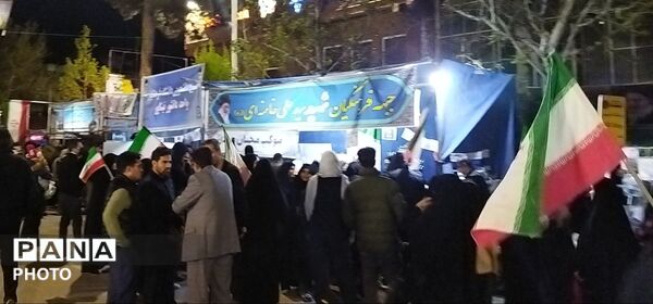 گذری بر فعالیت موکب محبان مهدی در مراسم چهلم رهبر شهید و شهدای میناب 