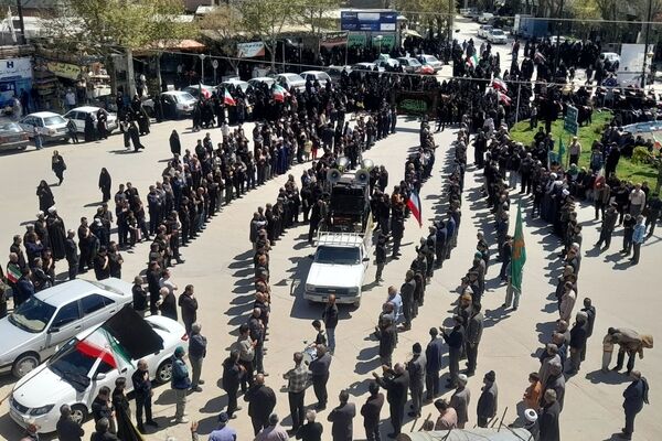 برگزاری مراسم عزاداری رهبر شهید در شهر آشخانه
