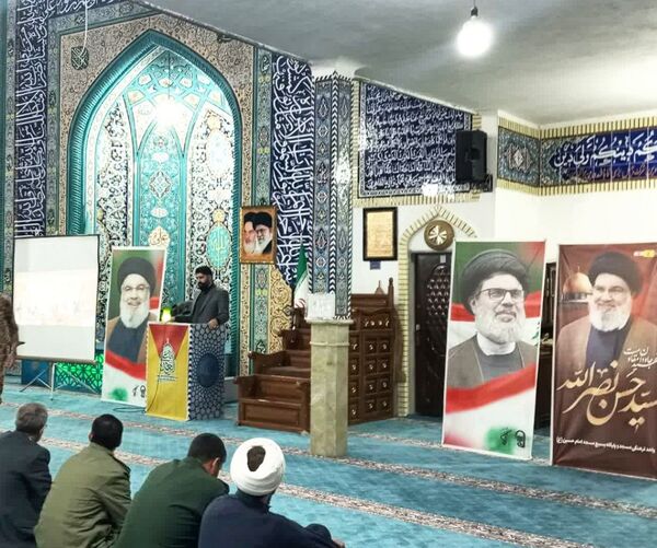 برگزاری مراسم شهرستانی به‌مناسبت تدفین شهیدان نصرالله و صفی‌الدین در شهرستان فیروزکوه