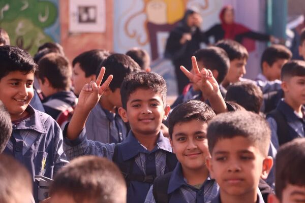 صبحگاه دانش‌آموزی در دبستان قلمچی گرگان