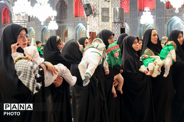 آیین معنوی «شیرخوارگان حسینی» در حرم مطهر رضوی