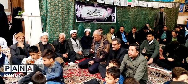 مراسم پرشور چهلمین روز شهادت دانش آموزان مدرسه  شجره طیبه شهر میناب در کلات 