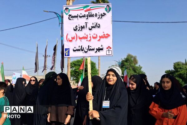 نمایش عظیم اقتدار جان‌فدایان ایران امام رضایی در باشت