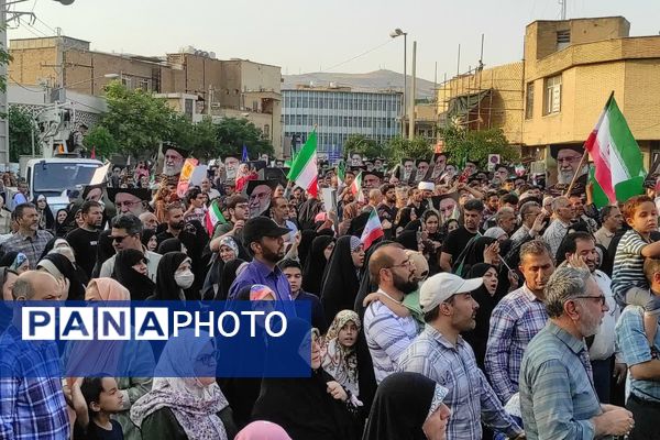 مردم شیراز باری دیگر به صحنه آمدند  و وعده صادق ۳ و عید غدیرخم را جشن گرفتند