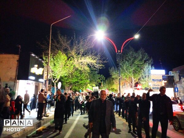 عزاداری هیأت های روستای سعد الدین در مراسم شبانه شهرستان کاشمر