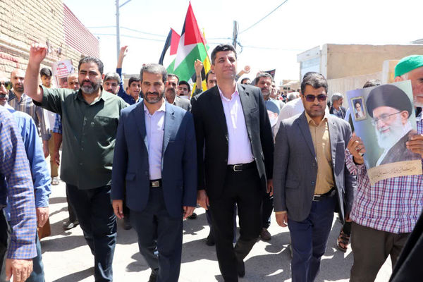 راهپیمایی روز قدس در شهر قنوات قم