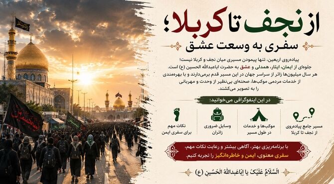 نجف تا کربلا؛ راهنمای جامع مسیر پیاده‌روی اربعین