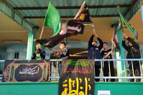 مراسم عزاداری حضرت فاطمه«س» دانش‌آموزان دبستان پسرانه امامت یک