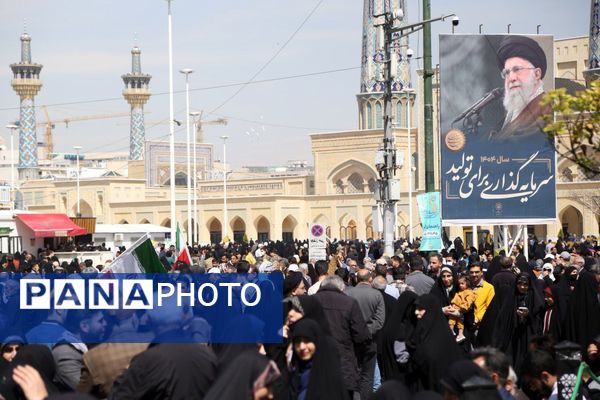 مشهد، حماسه‌ای به وسعت قدس؛ طنین فریاد مقاومت در خیابان‌ها