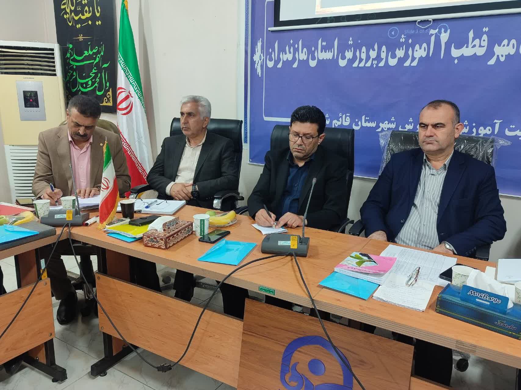 اولین جلسه پروژه مهر قطب ۲ آموزش و پرورش استان مازندران
