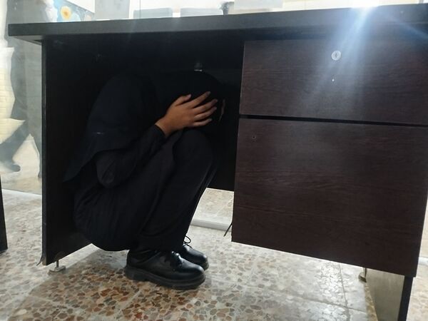 مانور زلزله در دبیرستان مهدی خدابنده