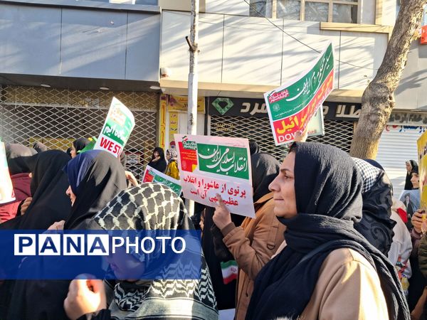 راهپیمایی میثاق با ولایت و محکوم نمودن اغتشاشات گروه های تروریستی در کاشمر