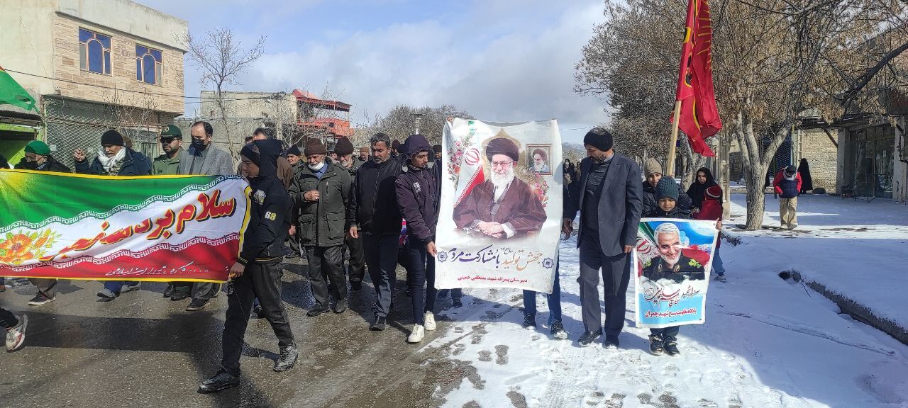 راهپیمایی ۲۲بهمن در روستای اسلام آباد شیروان