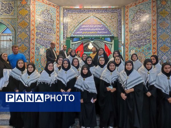 آیین بدرقه کاروان راهیان نور هنرستان بنت الزهرا هادی‌شهر 