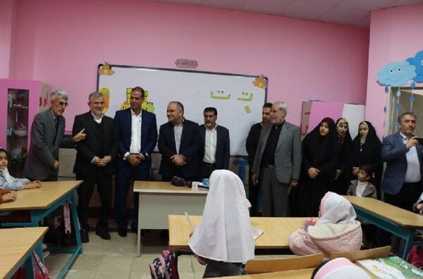 آیین افتتاحیه مدرسه9 کلاسه خیری زنده یاد مستوره کولیوند در استان البرز 