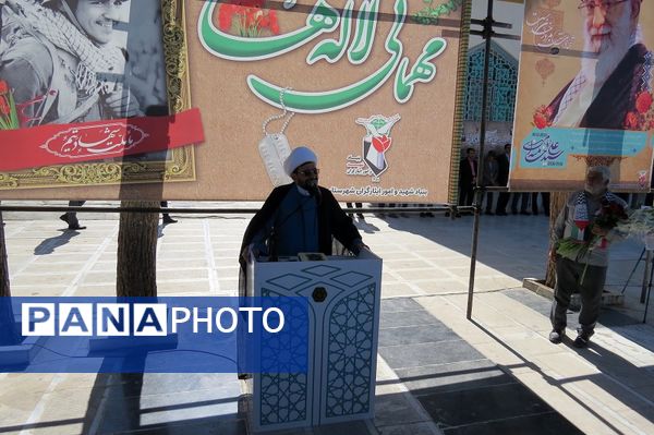 آیین غبارروبی و گلباران مزار شهدا شهرستان بجنورد 