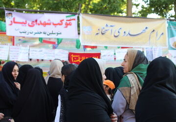 حضور باشکوه مردم در مهمانی کیلومتری غدیر