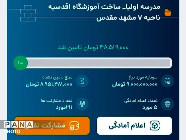 قرعه کشی پویش مدرسه اولیا