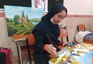 مرحله منطقه‌ای مسابقات فرهنگی هنری  محور دستی تجسمی در آموزشگاه منتصرین شاهد