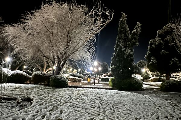 شب زیبای برفی در آباده