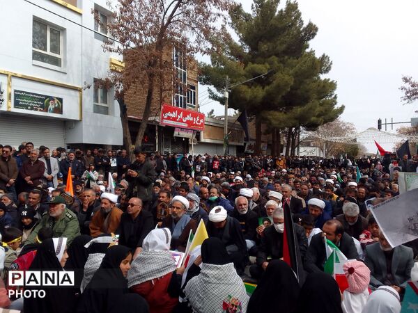 حضور گسترده مردم ولایتمدار و شهید پرور شهرستان باخرز در تجمع روز قدس 