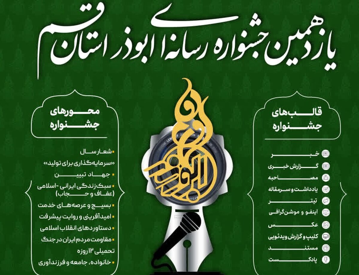 اعلام فراخوان یازدهمین جشنواره رسانه‌ای ابوذر استان قم