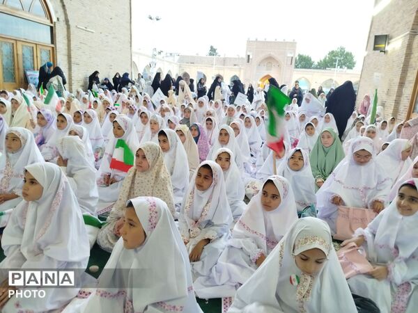 مراسم جشن تکلیف فرشته های زمینی در مسجد جامع شهرستان نیشابور