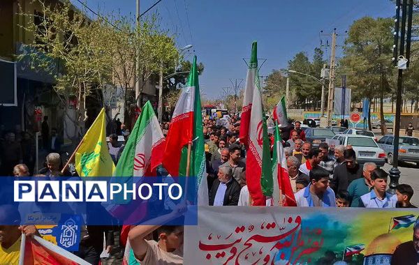  خروش مردم فهیم بادرود در روز قدس