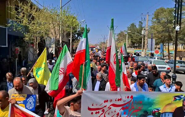  خروش مردم فهیم بادرود در روز قدس
