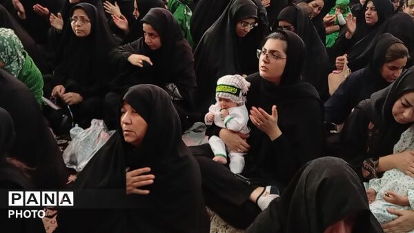 آیین جهانی شیرخوارگان حسینی در روستای نقاب خلیل آباد