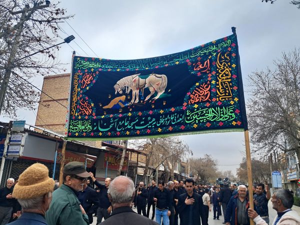 مراسم دسته روی و سینه زنی مردم آشخانه به مناسبت شهادت امام علی (ع)