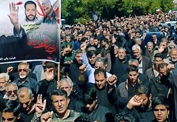 تشییع پیکر شهدای جنگ ایران با اسرائیل و آمریکا در زرند
