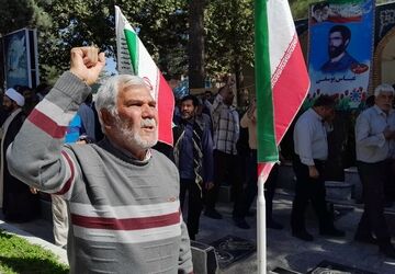 تجمع مردم نیشابور در راستای حمایت از فلسطین 