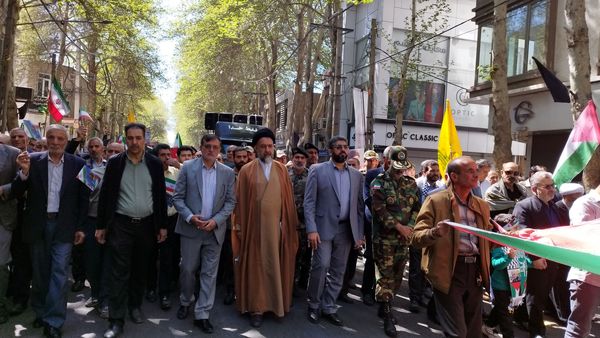 راهپیمایی مردم و مسئولان شهریار به دفاع از مردم غزه در روز قدس 