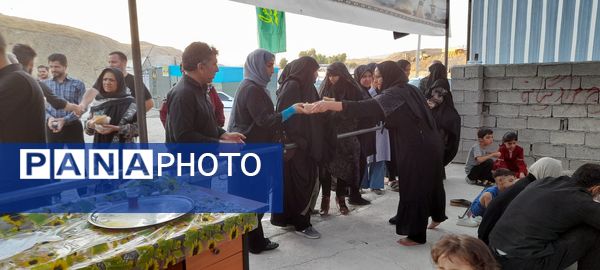 پذیرایی از زائران اربعین حسینی در مواکب پل سیمره ورودی شهرستان هلیلان 