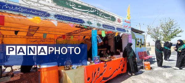 همکاری خادمیاران مدرسه فاطمیه با چایخانه دانش‌آموزی حضرت رضا (ع) در شیروان