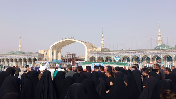 خاکسپاری شهید «اسماعیل شاکری» در مسجد جمکران
