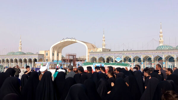 خاکسپاری شهید «اسماعیل شاکری» در مسجد جمکران